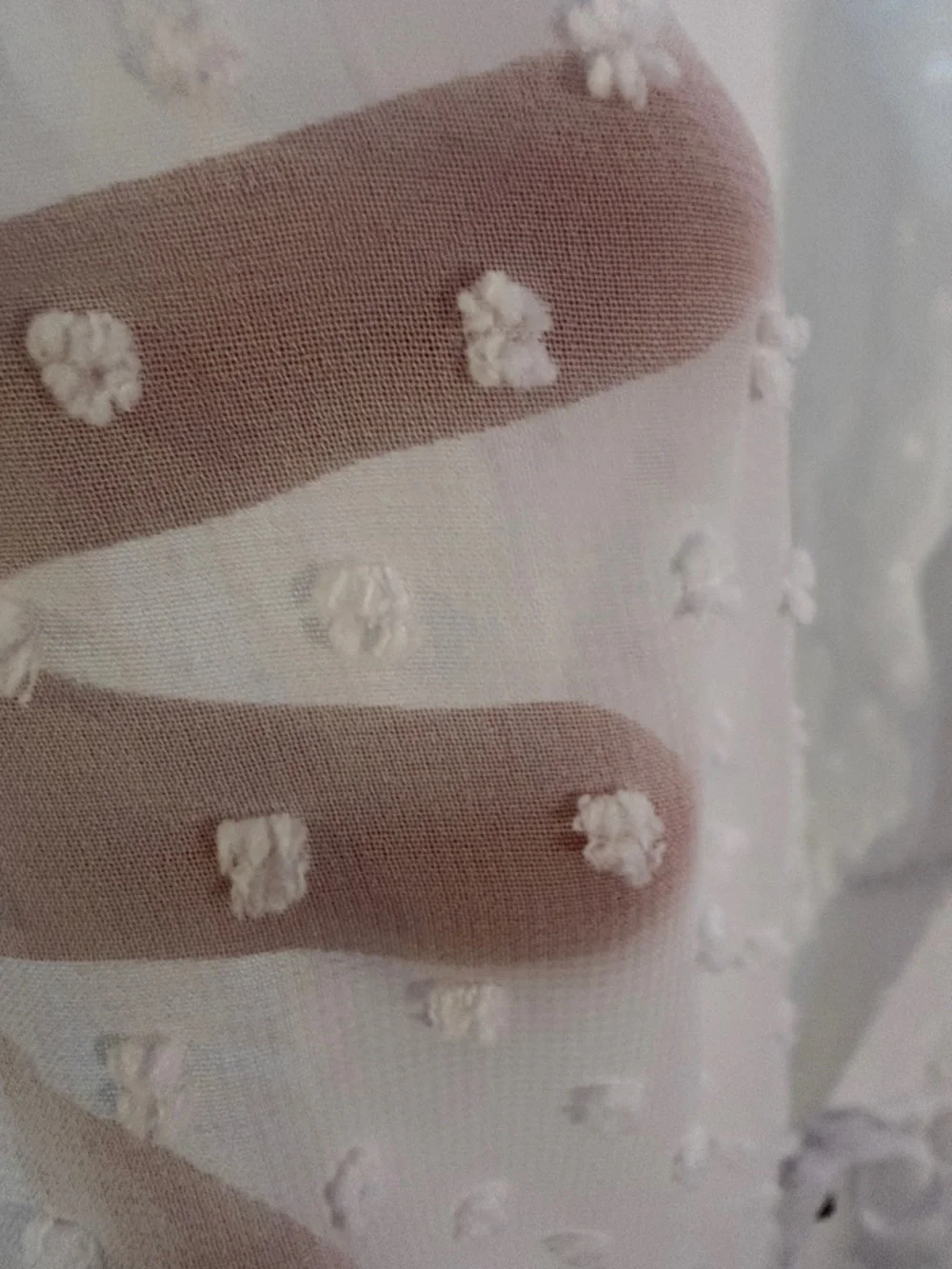 🏖️NWT No Boundaries Women’s White Sheer Tie Front Lace-Trim Swim Cover-Up Size L